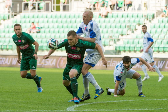 PIŁKA NOŻNA EKSTRAKLASA ŚLĄSK WROCŁAW RUCH CHORZÓW (Tomasz Hołota Marek Szyndrowski)