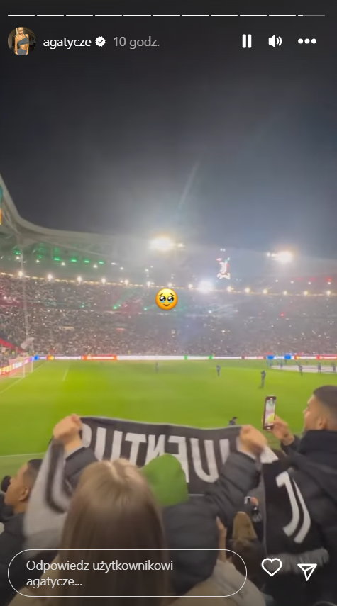 Dziewczyna Arkadiusza Milika na meczu Juventusu