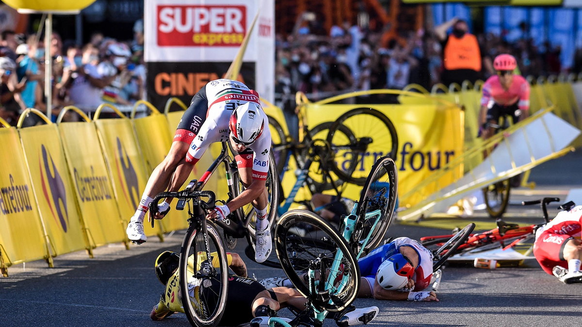 Wypadek na mecie Tour de Pologne