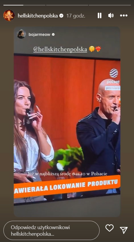 Karolina Bojar-Stefańska i Szymon Marciniak w programie "Hell's Kitchen. Piekielna kuchnia"