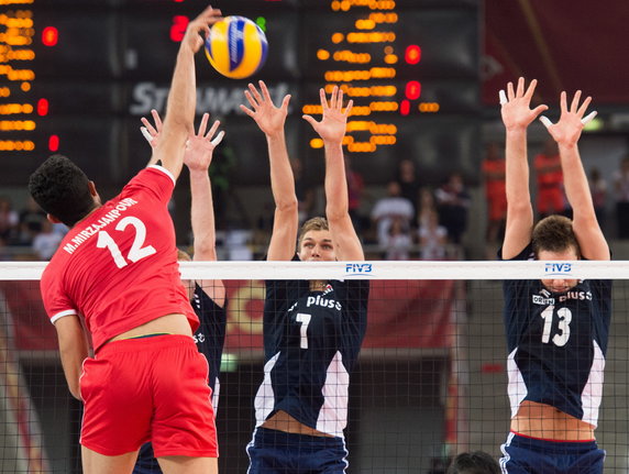 SIATKÓWKA FIVB MISTRZOSTWA ŚWIATA 2014 POLSKA IRAN ( Karol Kłos Michał Kubiak Mojtaba M. Mirzajanpour )