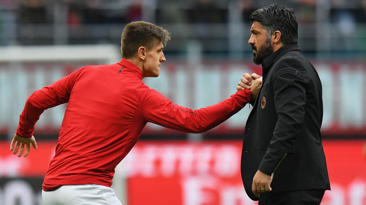 Gennaro Gattuso i Krzysztof Piątek