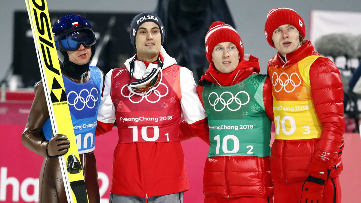 Kamil Stoch, Maciej Kot, Stefan Hula i Dawid Kubacki