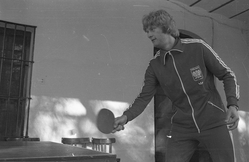 Jerzy Gorgoń w ośrodku treningowym w Rosario podczas MŚ 1978