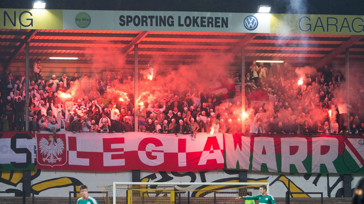 Kibice Legii w Lokeren