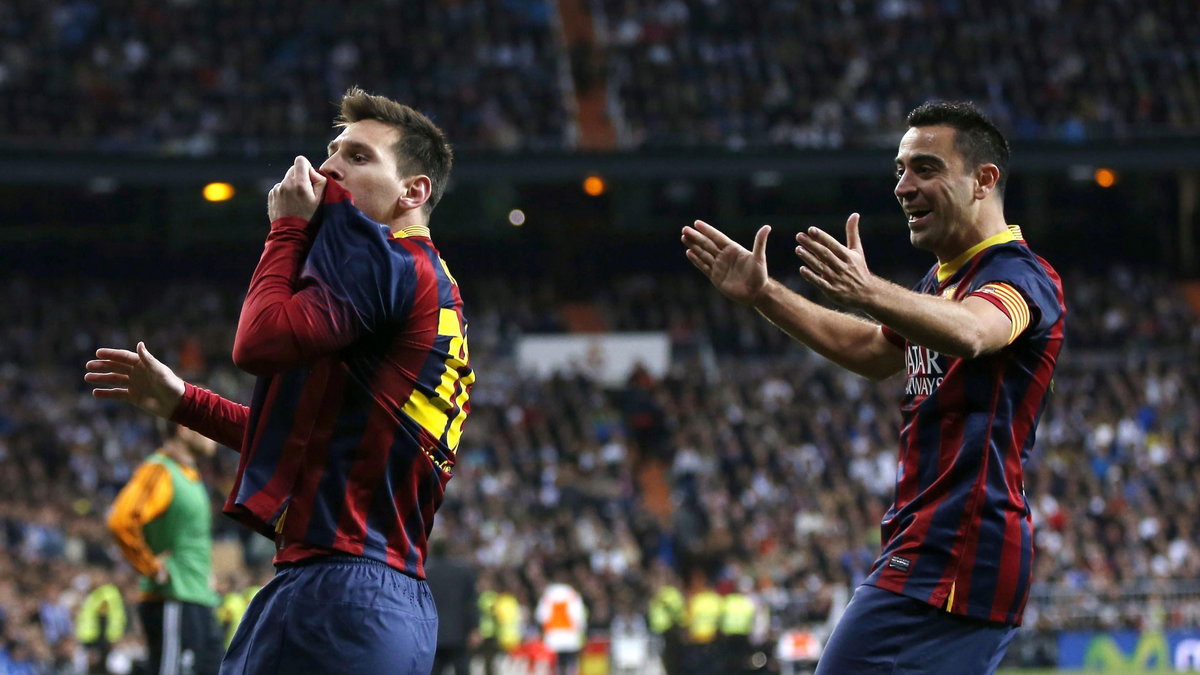 Lionel Messi i  Xavi Hernandez