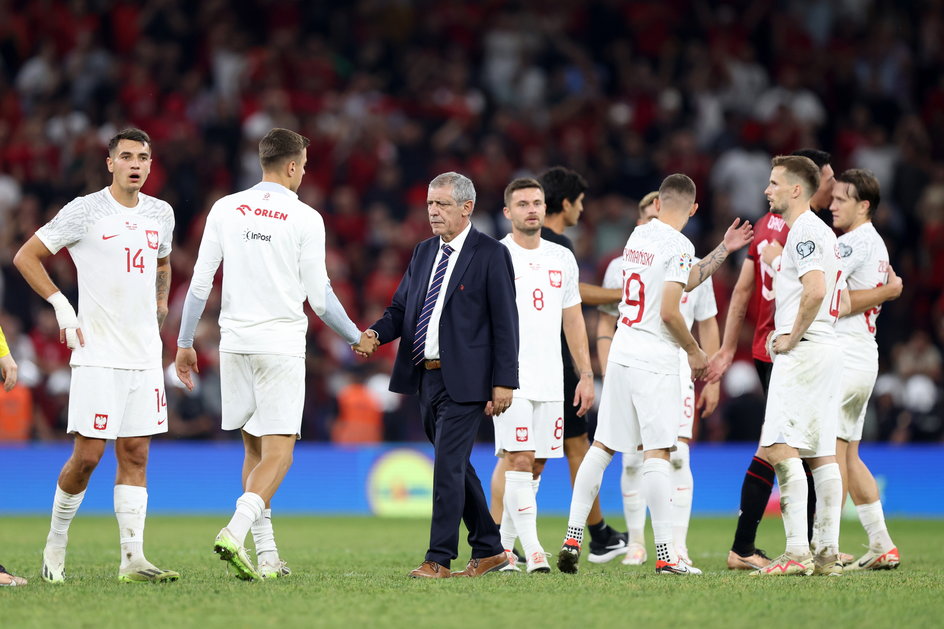 Fernando Santos żegna się z piłkarzami reprezentacji Polski
