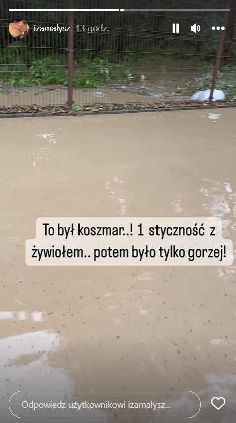 Izabela Małysz pokazała wideo z powodzi