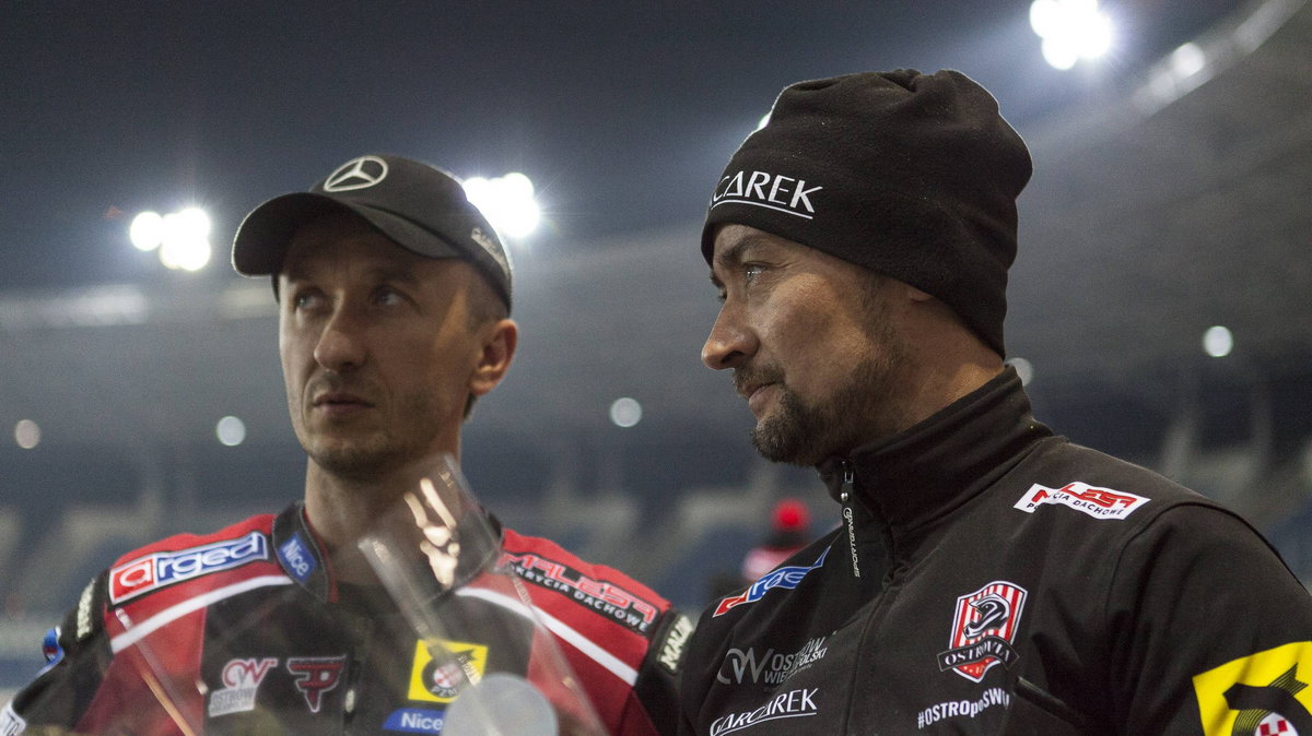 Grzegorz Walasek i trener Mariusz Staszewski