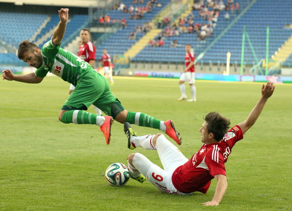 PIŁKA NOŻNA LIGA POLSKA WISŁA KRAKÓW LECHIA GDAŃSK (Maciej Makuszewski Rafał Boguski)