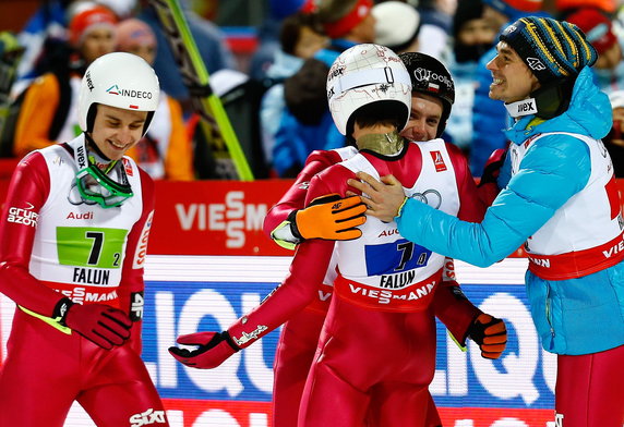 Piotr Żyła, Klemens Murańka, Jan Ziobro i Kamil Stoch 