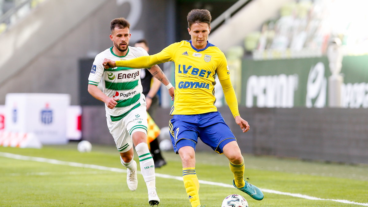 Maciej Jankowski (Arka Gdynia) i Rafał Pietrzak (Lechia Gdańsk)