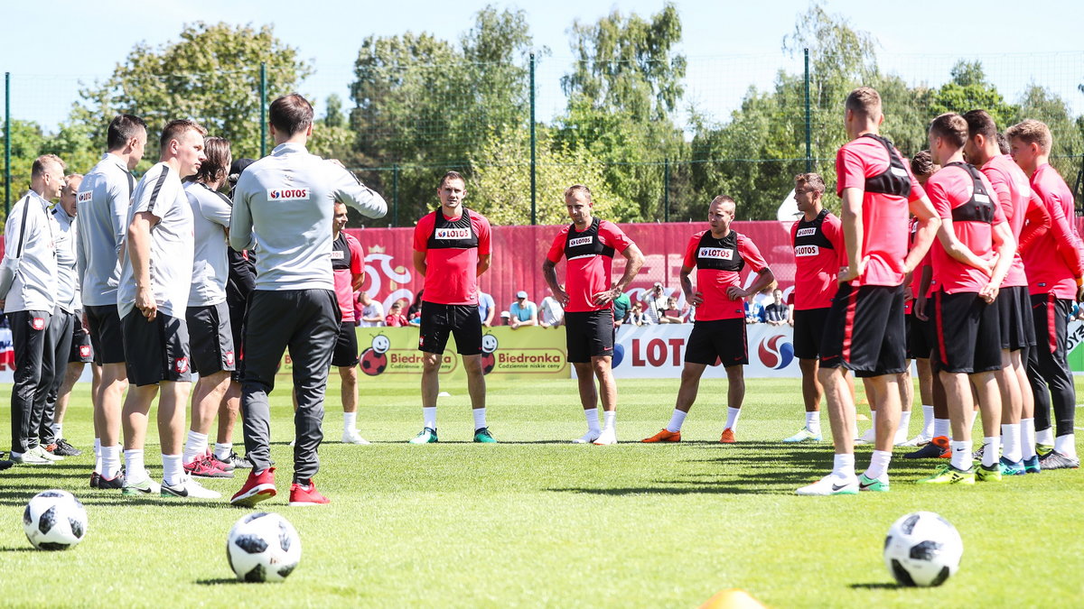 Trening reprezentacji Polski na zgrupowaniu w Juracie