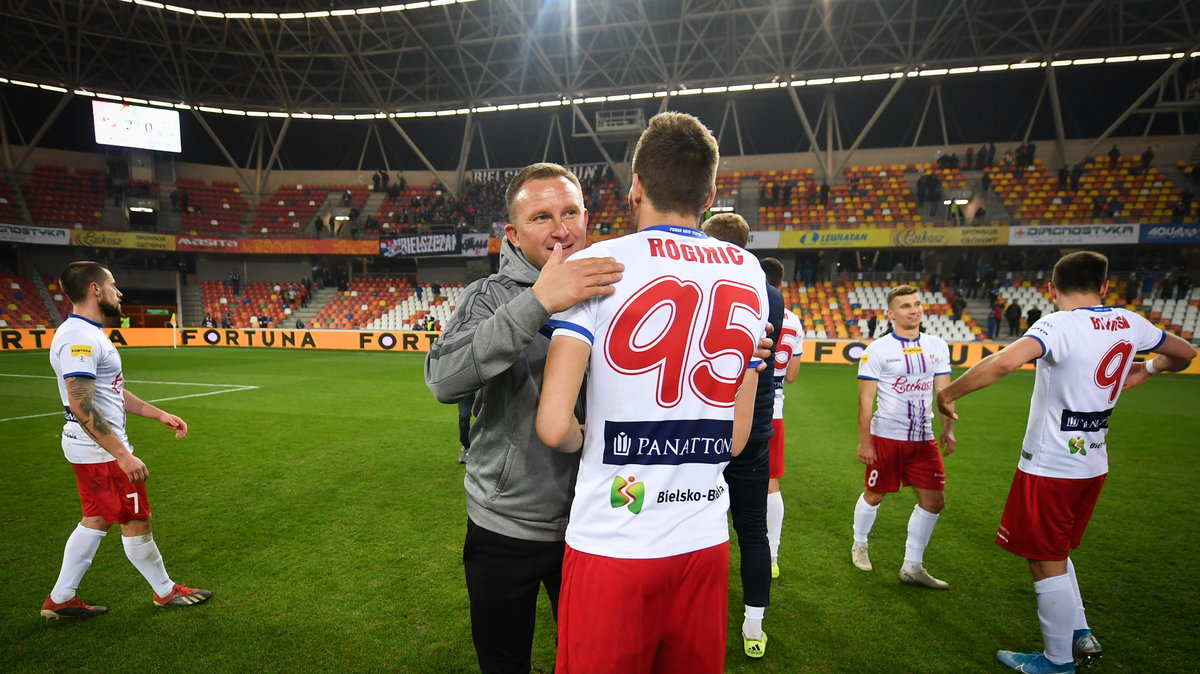 Pilka nozna. Fortuna I liga. Podbeskidzie Bielsko-Biala - Sandecja Nowy Sacz. 03.11.2019