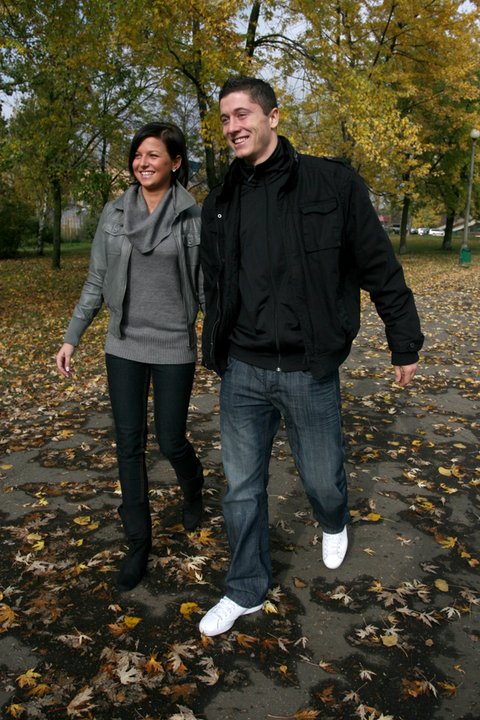 Robert Lewandowski and Anna Stachurska in 2008