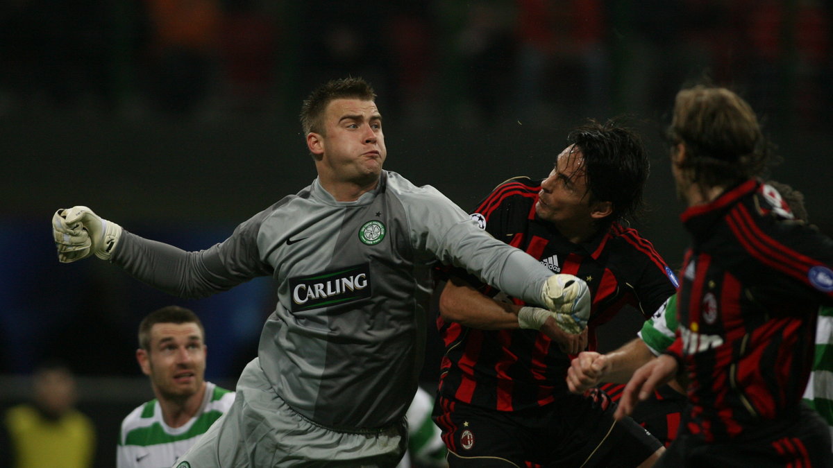 Artur Boruc w barwach Celticu Glasgow w Lidze Mistrzów