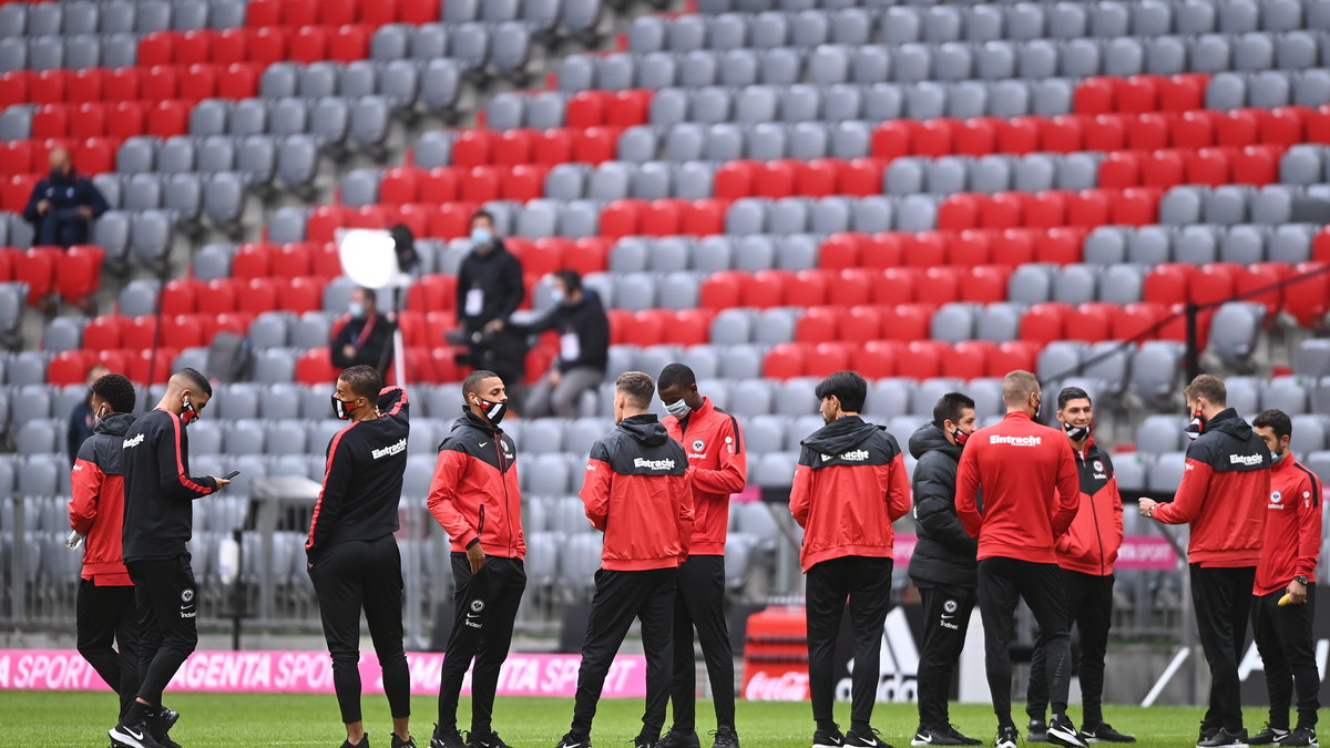 Piłkarze Eintrachtu przed meczem z Bayernem