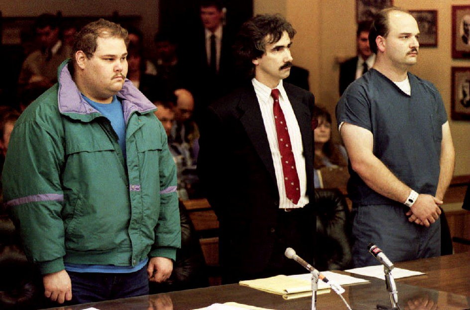 Ochroniarz łyżwiarki Shawn Eric Eckardt w trakcie procesu (po lewej)