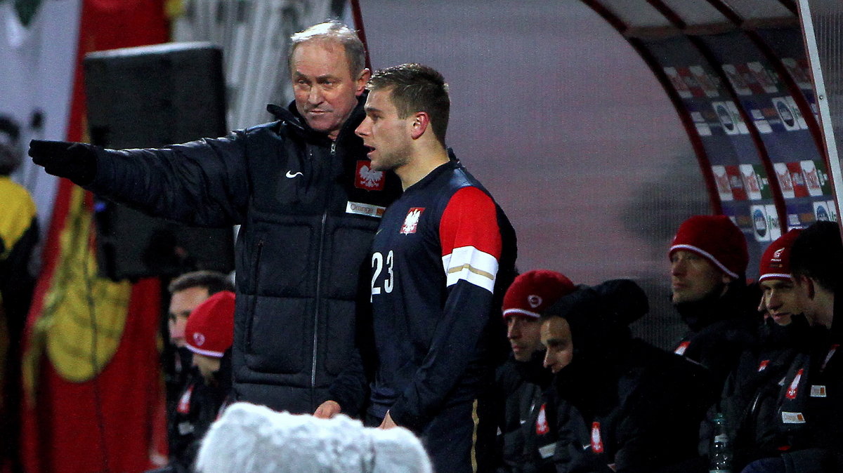 Franciszek Smuda (L) i Patryk Małecki (P)