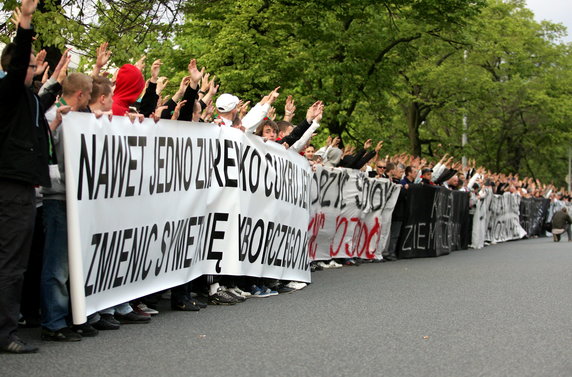 Protest kibiców Legii