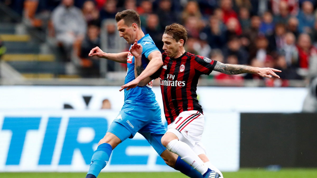 Arkadiusz Milik i Lucas Biglia