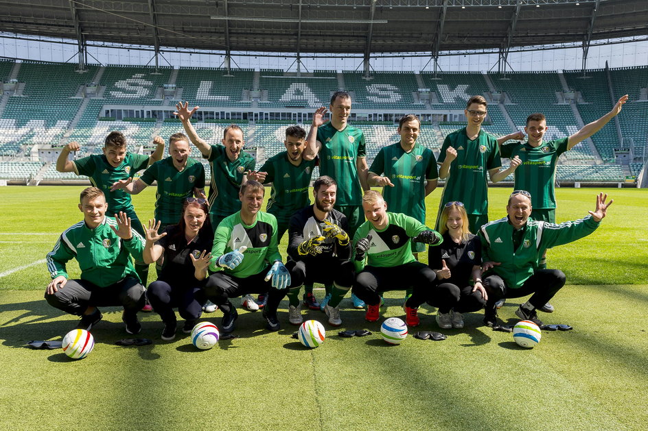 Ekipa Śląsk Wrocław Blind Football.