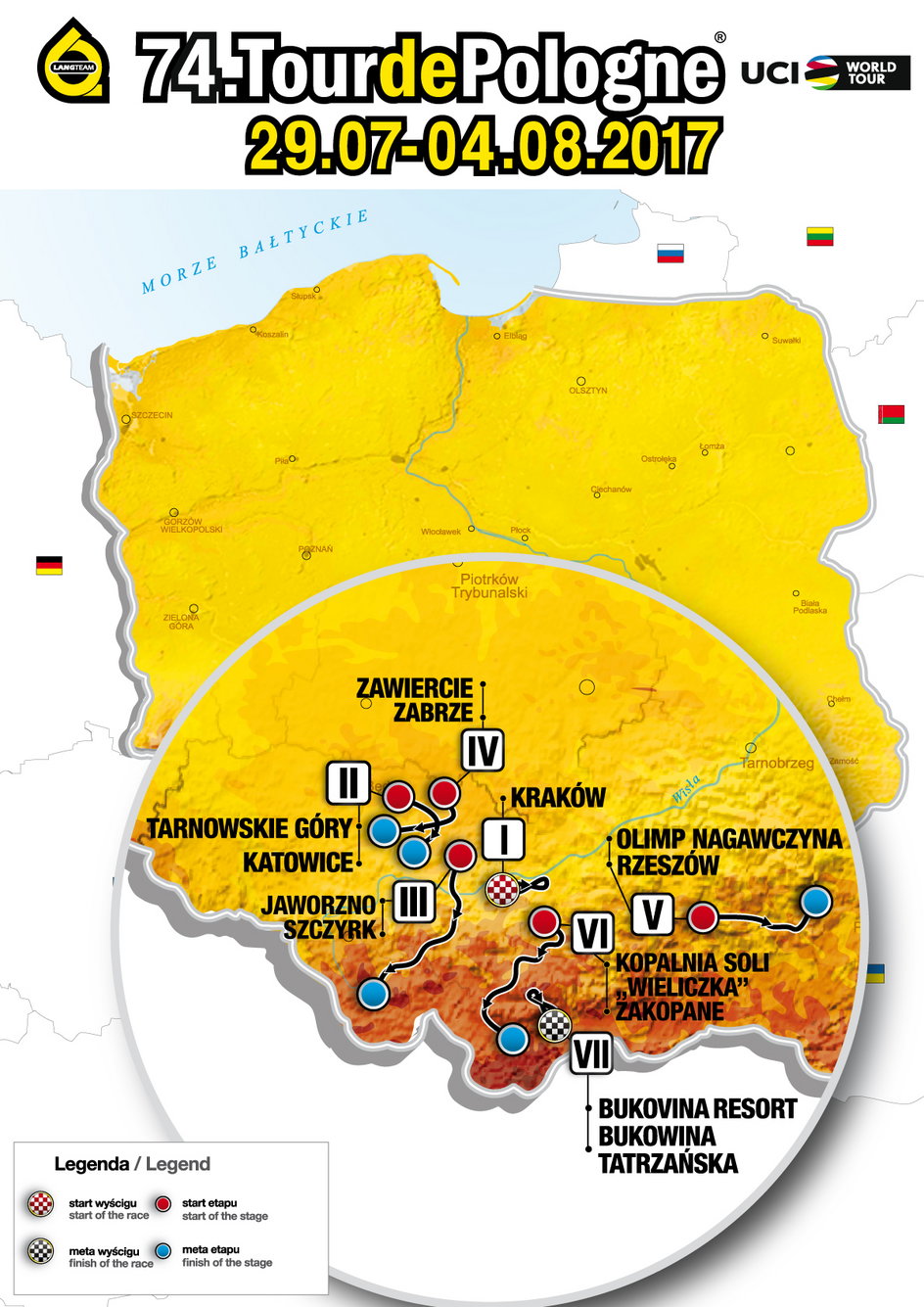 Trasa 74. Tour de Pologne