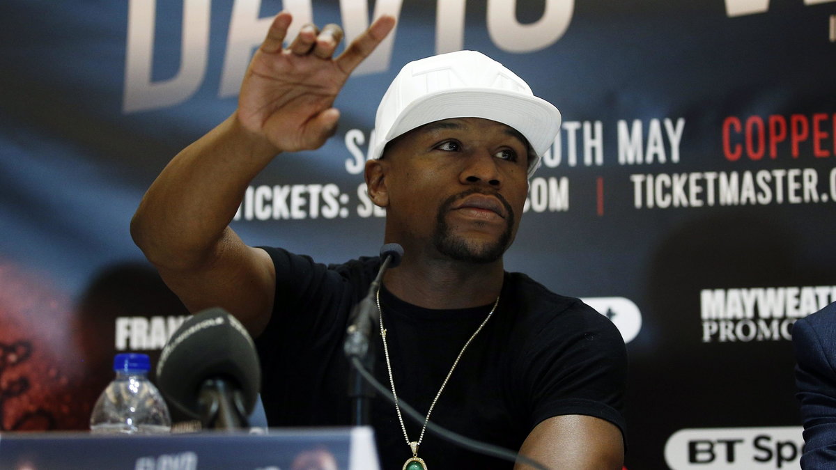 Floyd Mayweather Jr during the press conference