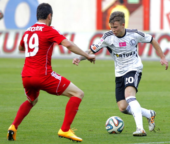 PIŁKA NOŻNA EKSTRAKLASA PIAST GLIWICE LEGIA WARSZAWA (Jakub Kosecki Piotr Brożek)