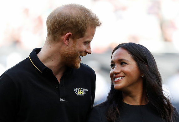 Księżna Meghan i książę Harry na meczu baseballu