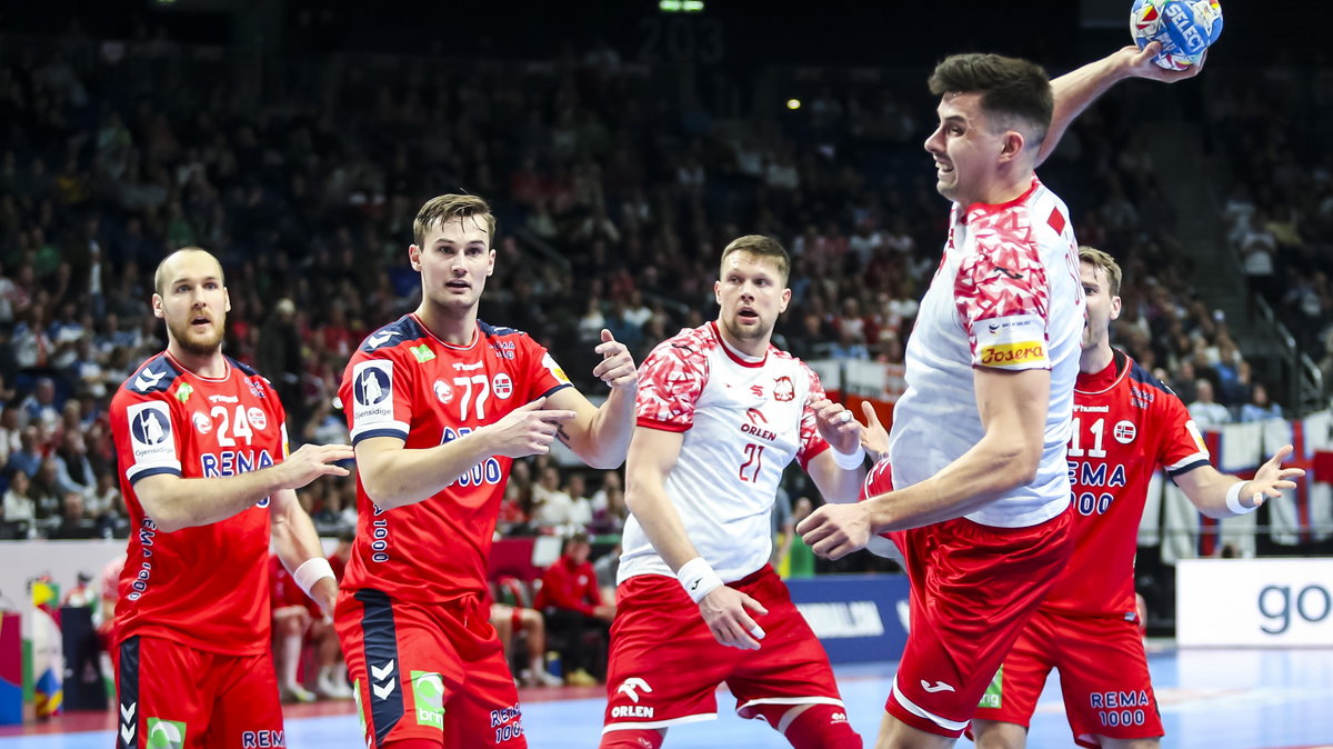 Reprezentacja Polski w przegranym meczu z Norwegią