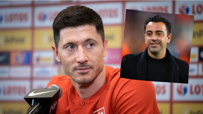 Robert Lewandowski i Xavi