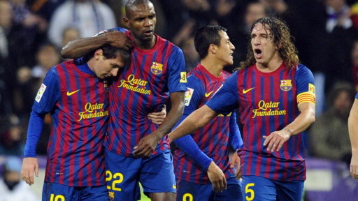 Kadr z meczu Real - Barcelona