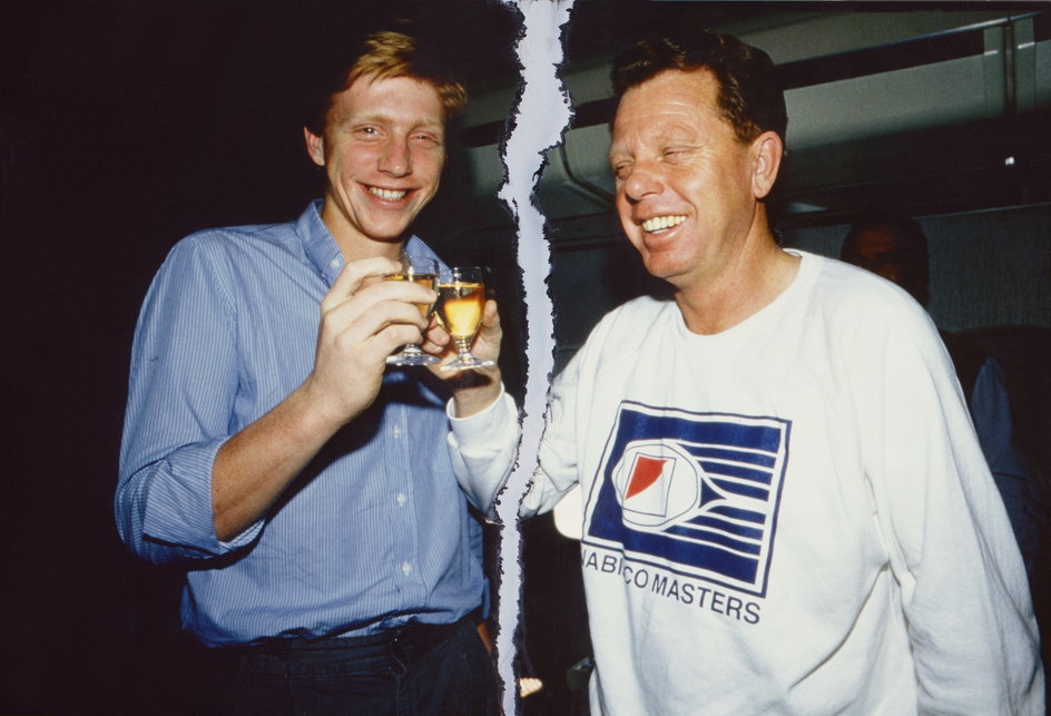 Boris Becker wraz ze swoim szkoleniowcem Guentherem Boschem