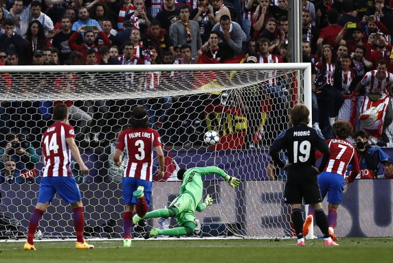 SPAIN SOCCER UEFA CHAMPIONS LEAGUE (ATLETICO MADRID VS. REAL MADRID)