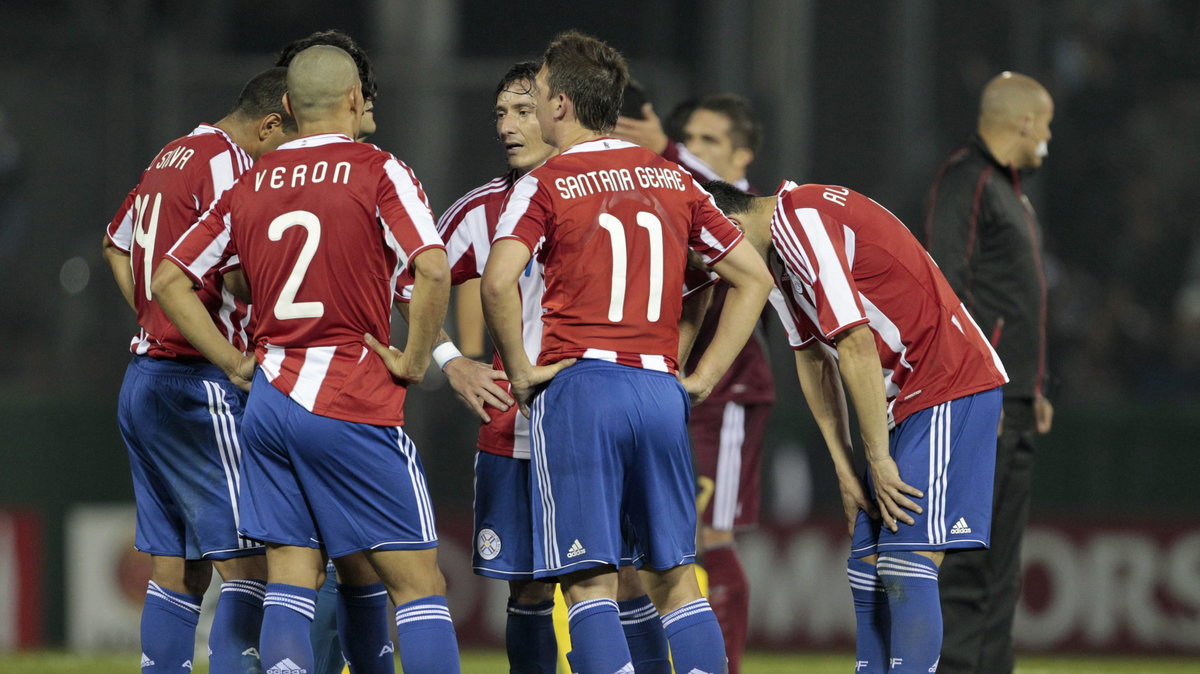 Paragwaj fetuje gola w meczu z Wenezuelą