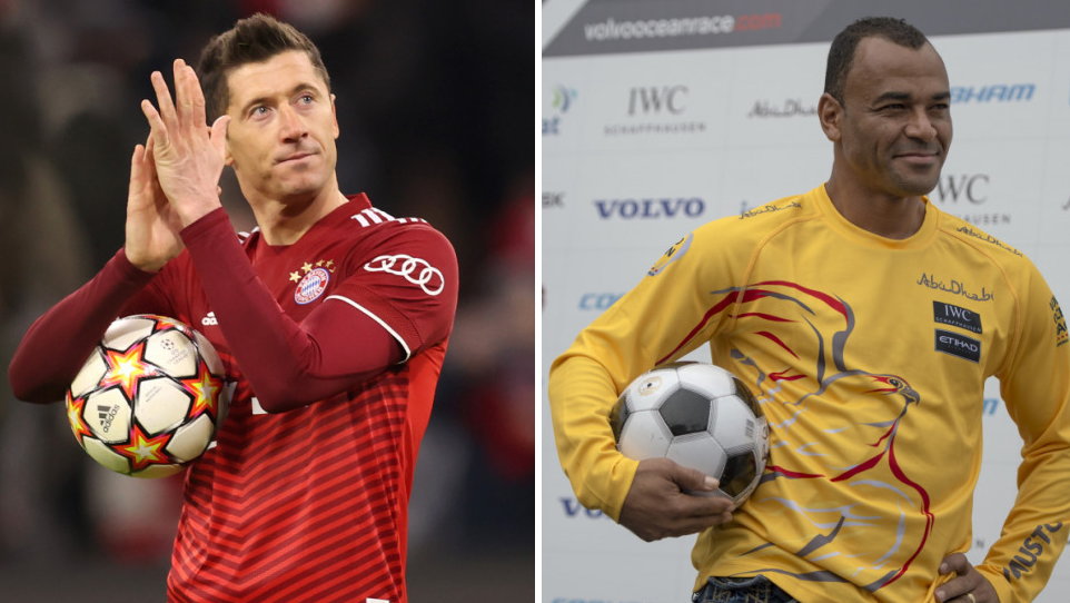 Robert Lewandowski i Cafu, legenda brazylijskiego futbolu