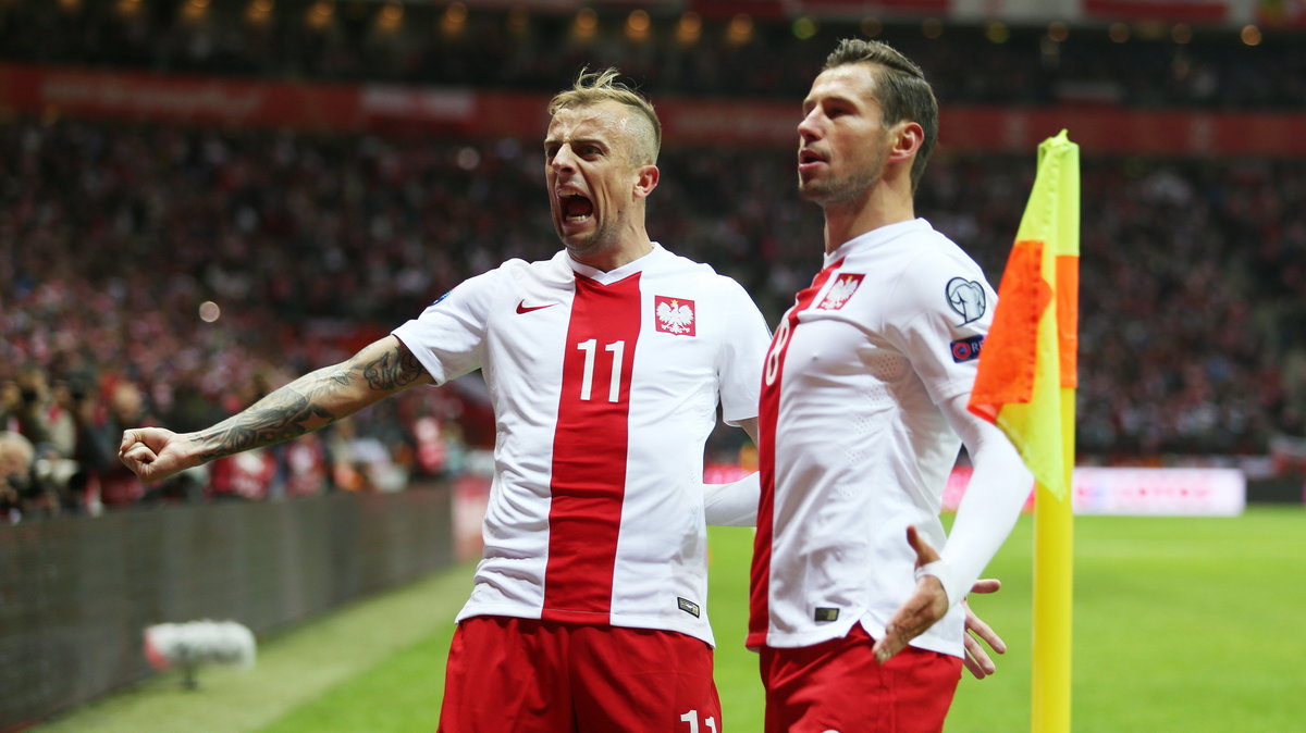 Kamil Grosicki (L) i Grzegorz Krychowiak