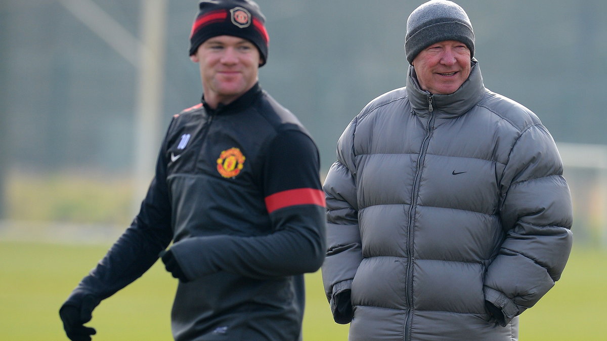 Wayne Rooney (L) i Alex Ferguson (P)