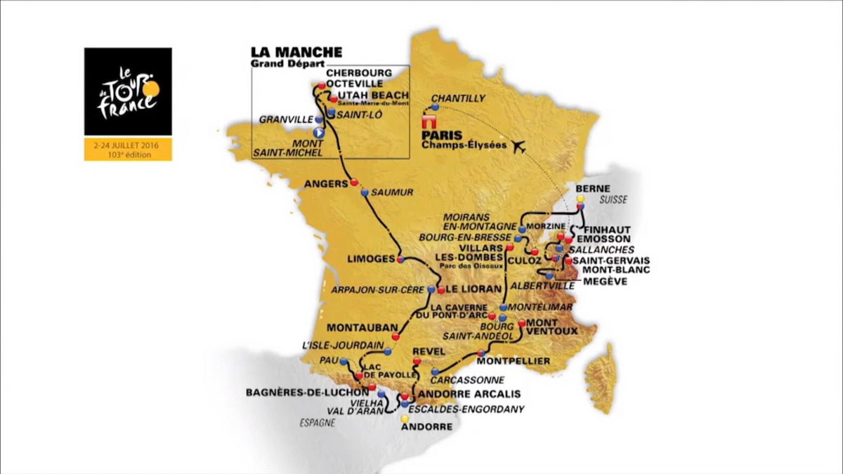 Zaprezentowano trasę Tour de France 2016