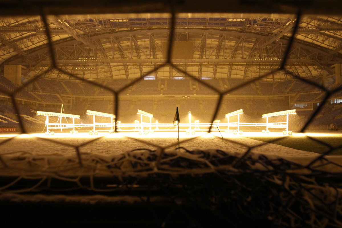 Lampy solarne na Stadionie Miejskim w Poznaniu