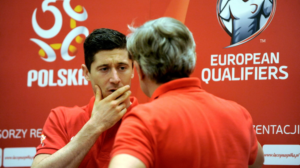 Robert Lewandowski i Adam Nawałka