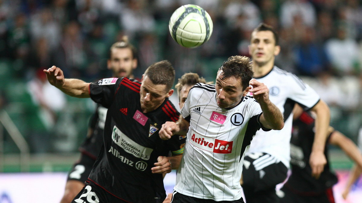 Marek Saganowski w meczu Legia - Górnik