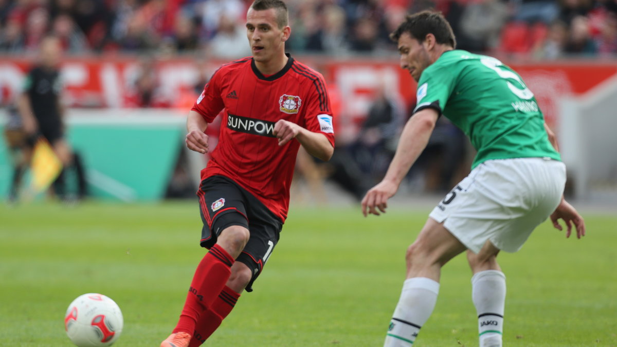 Arkadiusz Milik w barwach Bayeru Leverkusen