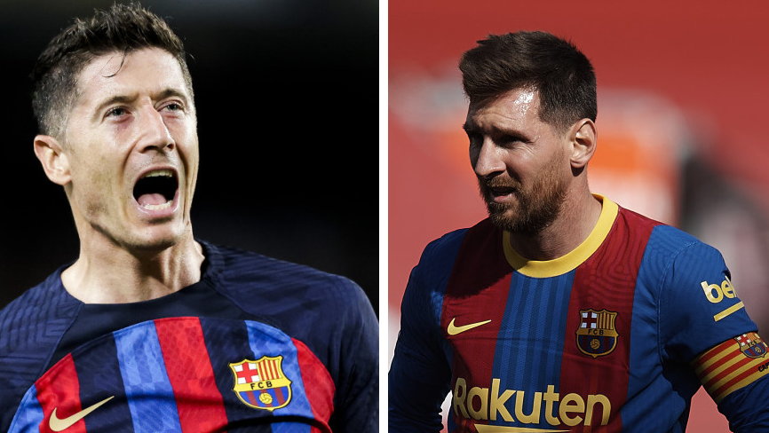 Robert Lewandowski i Leo Messi