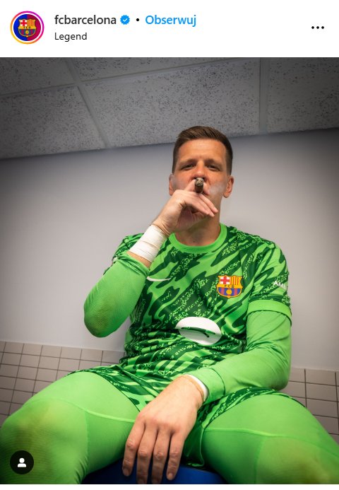 Wojciech Szczęsny świętujący mistrzostwo Hiszpanii