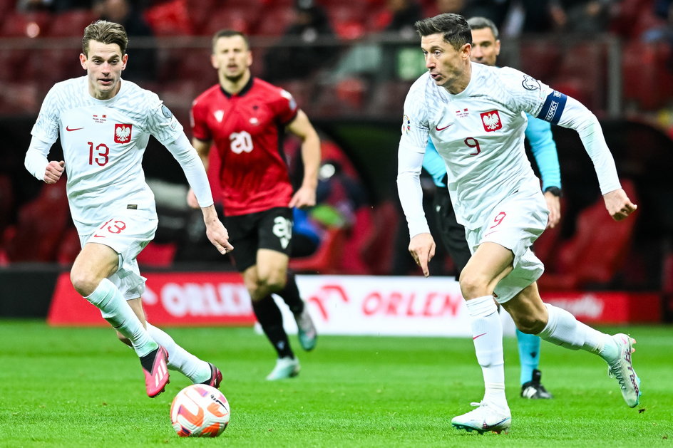 Jakub Kamiński i Robert Lewandowski