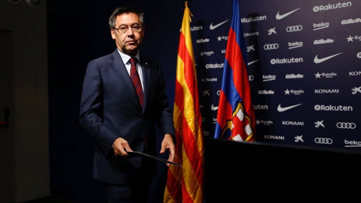 Prezydent Barcelony Josep Maria Bortomeu