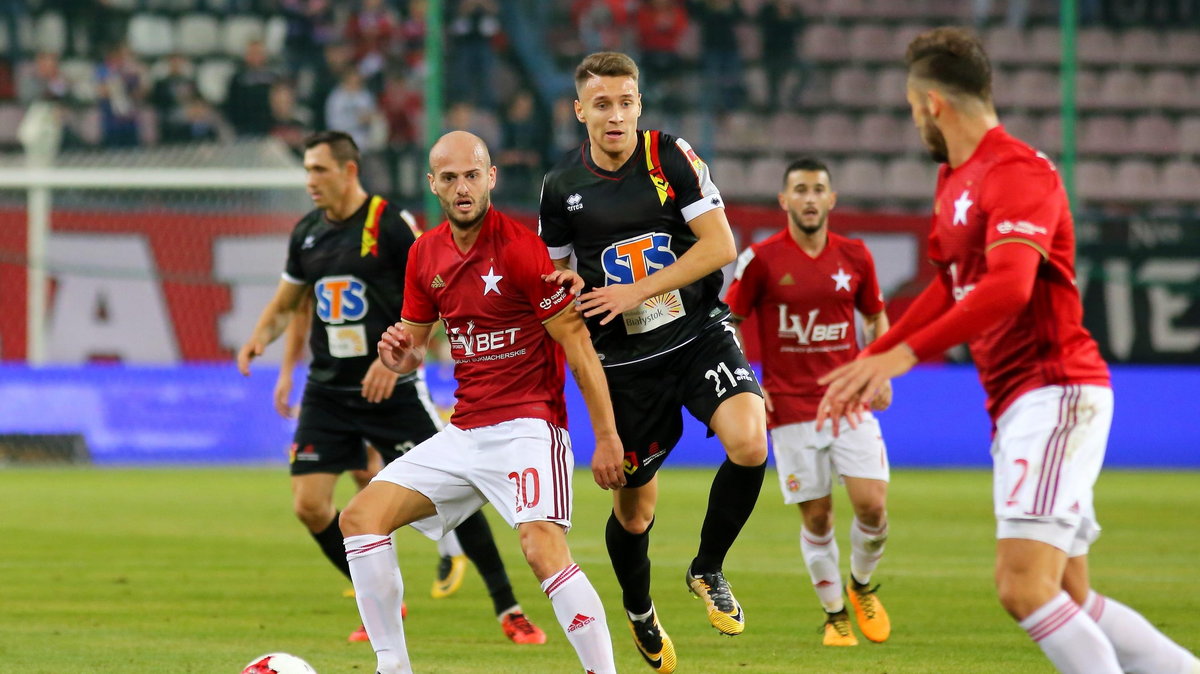 Pilka nozna. Ekstraklasa. Wisla Krakow - Jagiellonia Bialystok. 30.09.2017