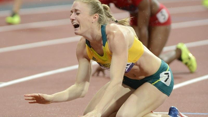 Sally Pearson podczas MŚ 2013 w Moskwie